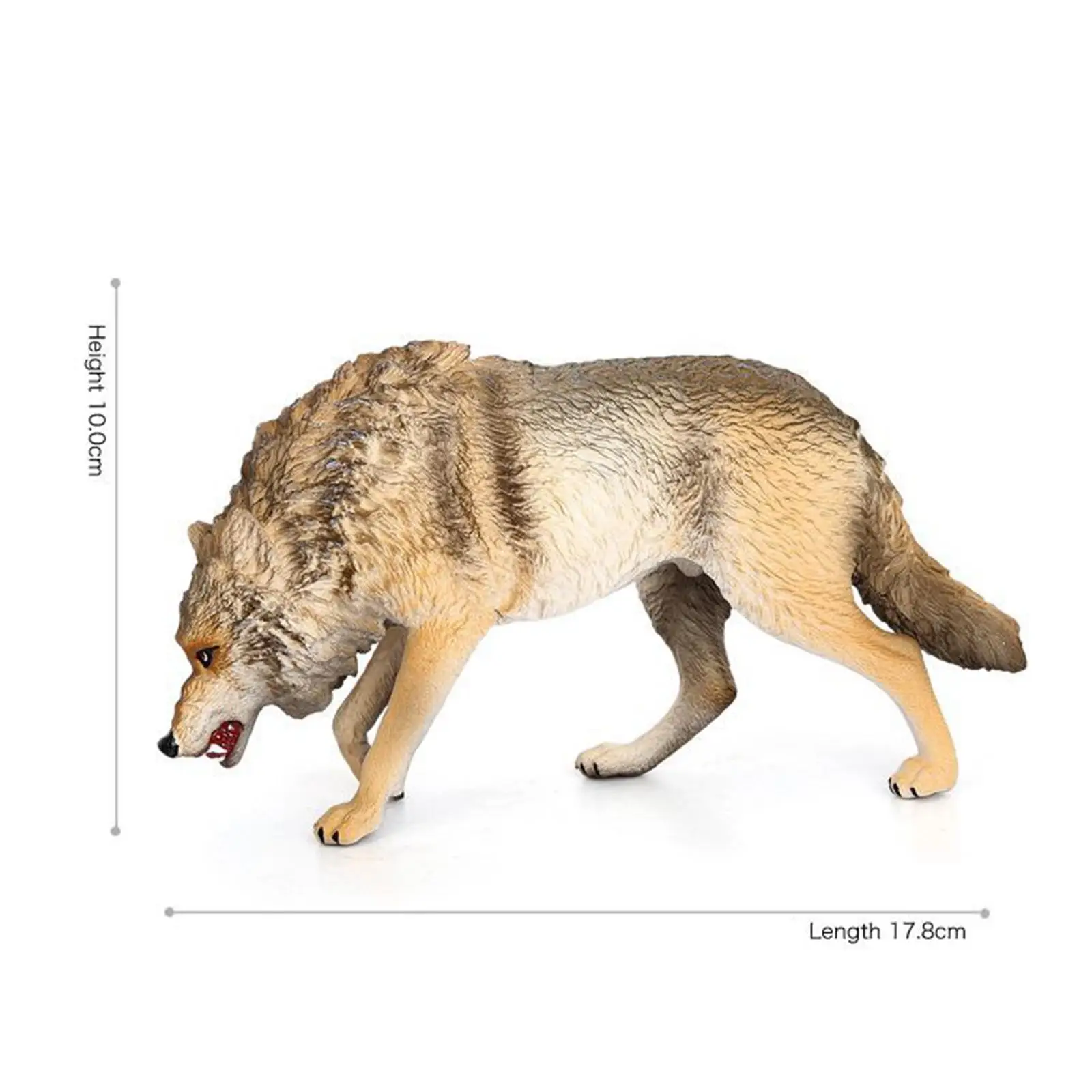 Wolf beeldje realistisch wild dier standbeeld handgeschilderde kinderen kinderen voorschoolse Wolf speelset model voor verjaardagscadeaus