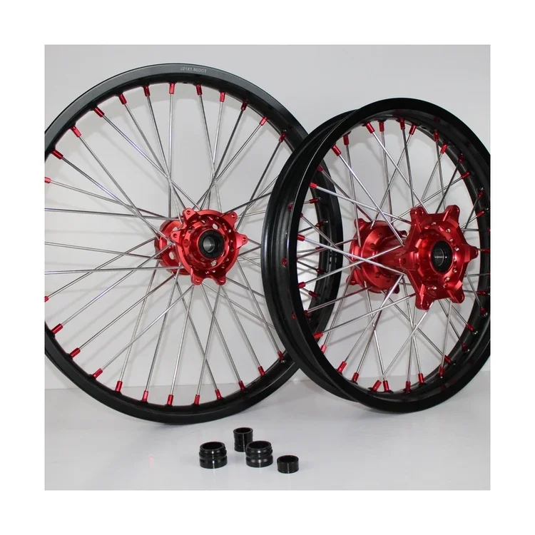 

21/18" Motorcycle Wheels Rims Set Fit For CRF250R 2014-2023 CRF450R 2013-2023 CRF450L Motocross Black Kit