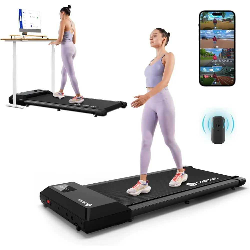 

Walking Pad 2 in 1 Under Desk Treadmill, 2.5HP Low Noise Walking Pad Running Jogging Machine with Remote Control for Home Office