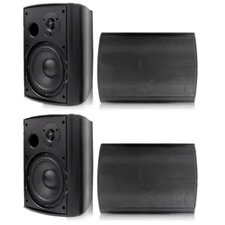 Herdio 6.5 Inch 800W Outdoor Bluetooth Speakers Waterproof HD Digital Stereo Effect Wall Mounted Sound System For Patio 2 Pairs