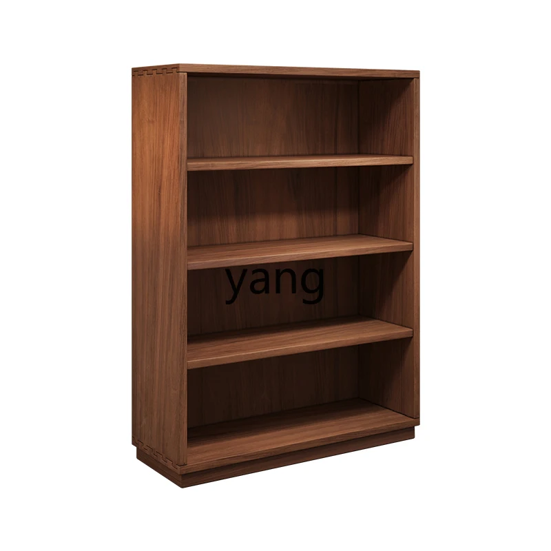 

ZL black walnut solid wood storage rack children's bookshelf picture book floor shelf