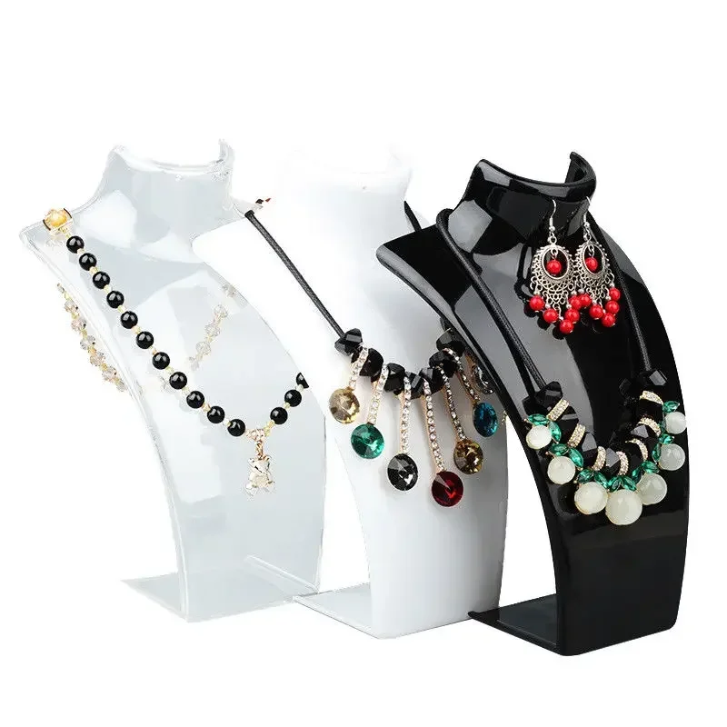 

Three Colors 20*13.5*6cm Mannequin Earring Necklace Jewelry Pendant Display Stand Holder Show Decorate Retail