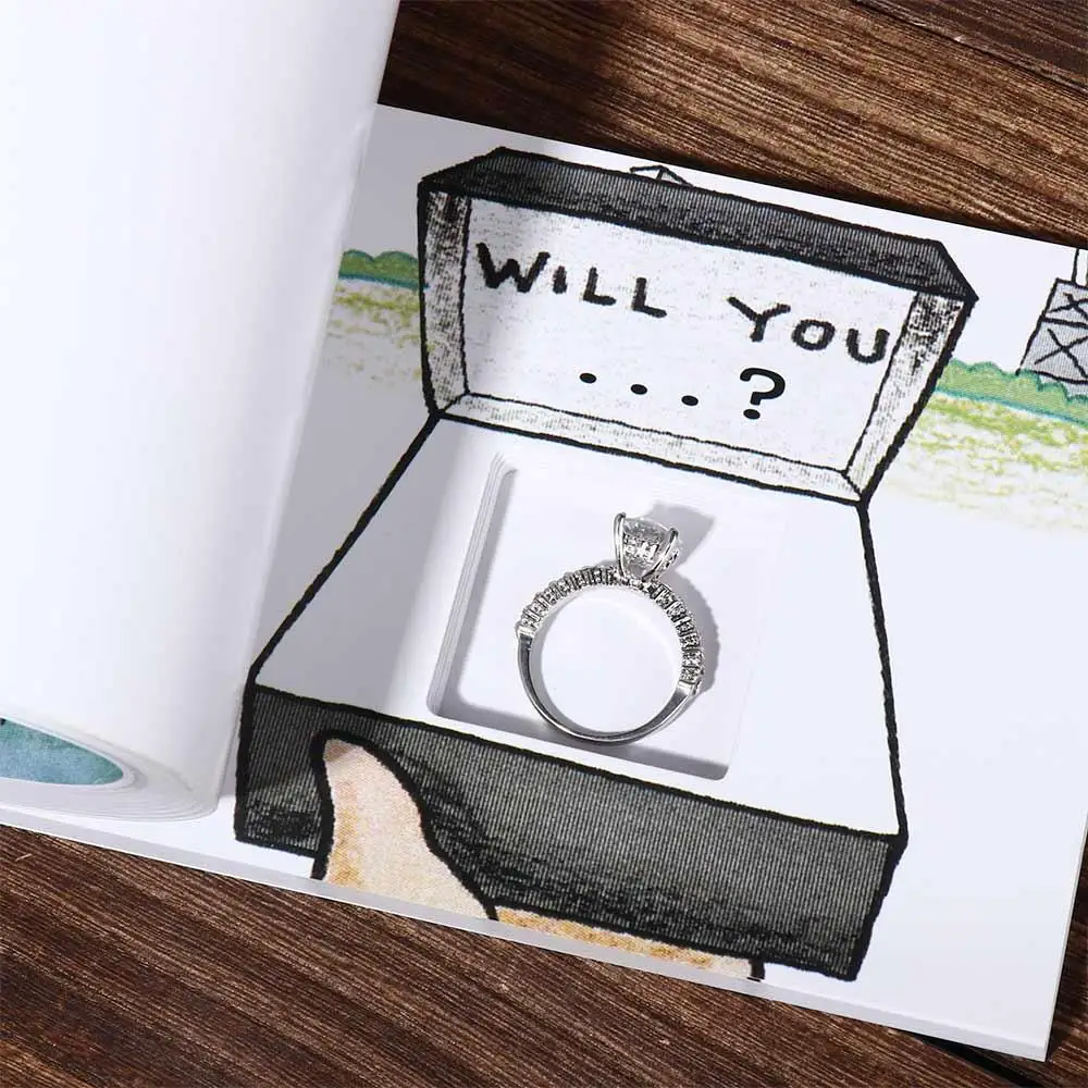 Hidden Ring Necklace Confession Comic FlipBook Creative Trends DIY Propose Gift Hand Flipped Book Romantic