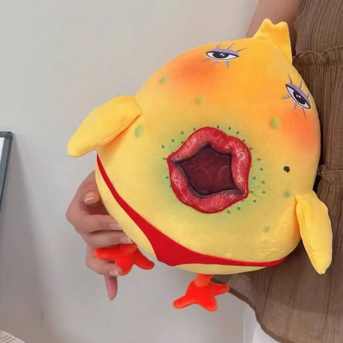 Abstract Little Yellow Chicken Plush Toy Cute Animal Plushie Doll Kawaii Stuffed Soft Toys Room Decor Christmas Birthday Gift