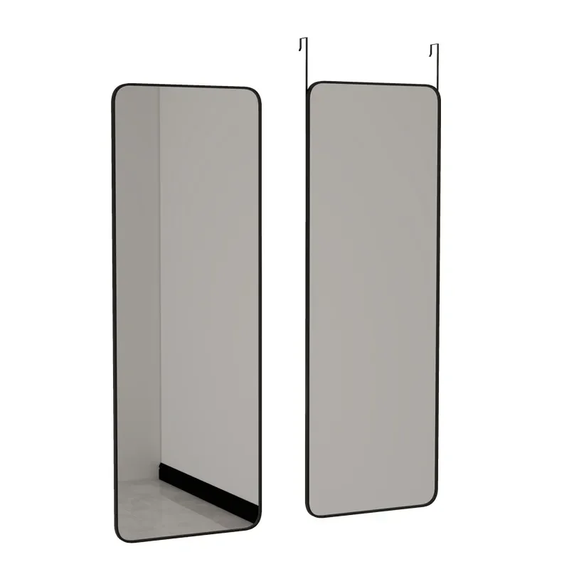 Adhesive Full Length Mirror for Door Wall Mount Space Saving Dressing Glass for Dorm Bedroom Apartment Decor