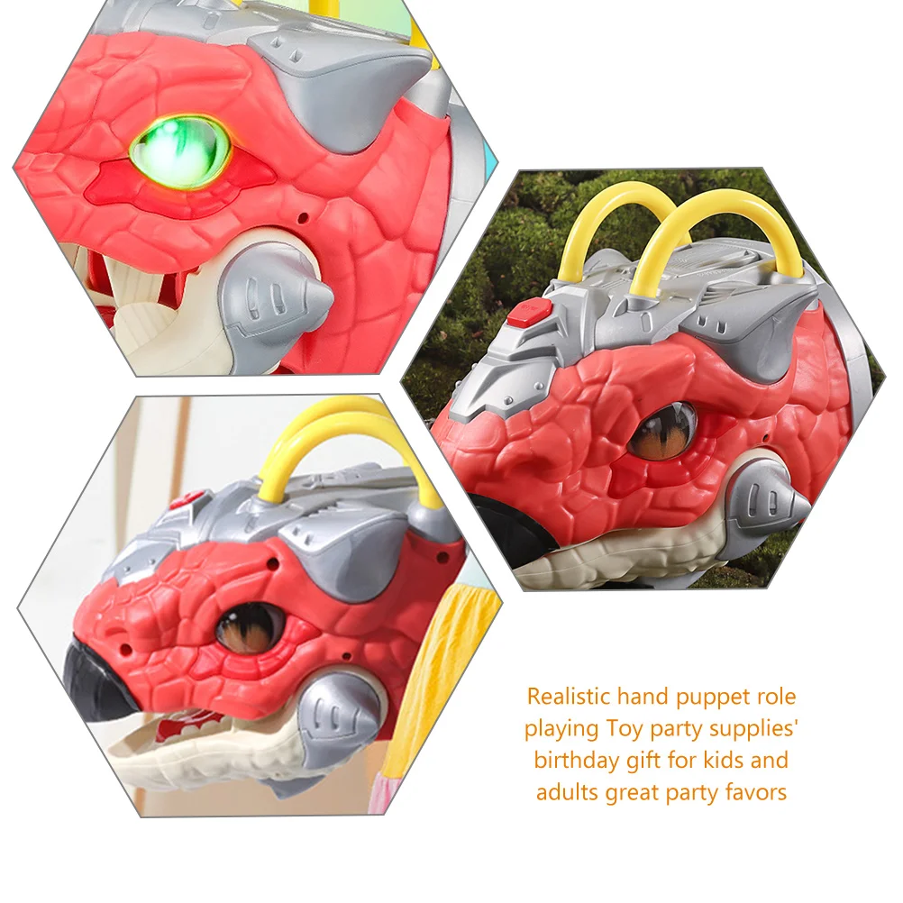 

Dinosaur Hand Puppet Movable Toy Plastic Puppets Cartoon Realistic for Children Kids