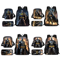 Mochila de gran capacidad para niños y niñas, b-batmans bolso de hombro, estuche para lápices, mochilas escolares, el mejor regalo