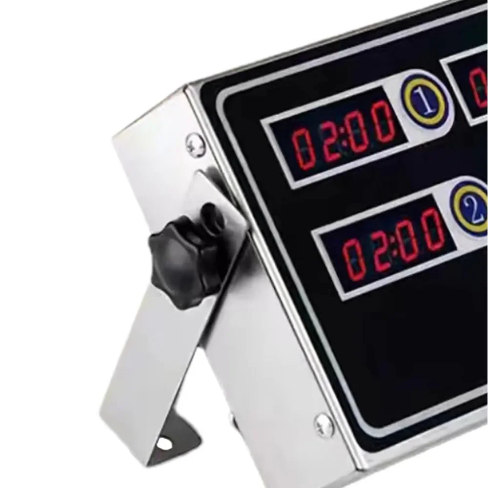 4/6/8 Channels Commercial Kitchen Timer US/EU Plug 4/6/8 Channel Fried Chicken Timer LED Digital Screen Rectangular