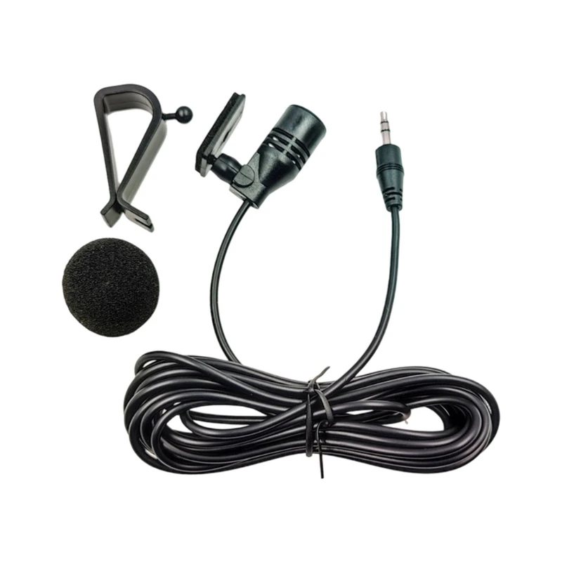 Shared Vehicle Voice Pickup Microphone Car Mic with Holder and Cable Use 