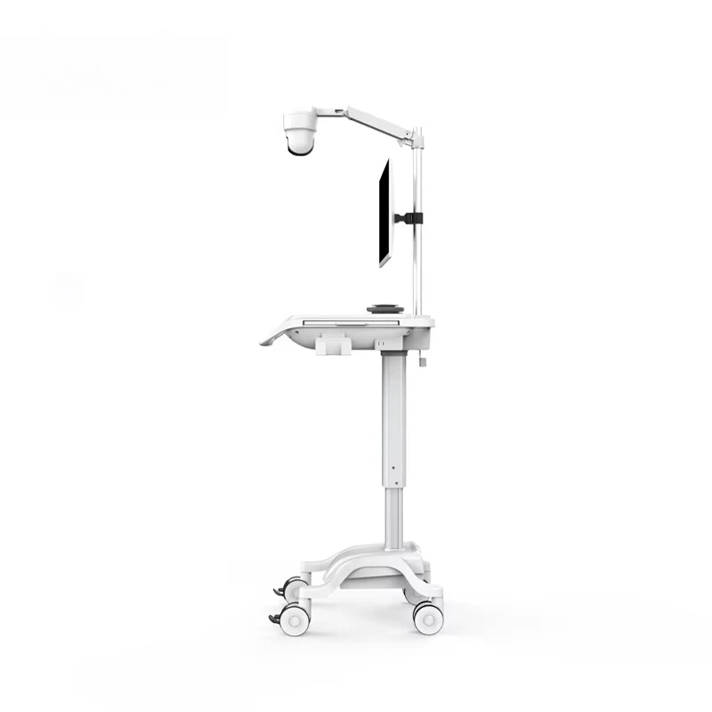 Advanced Metal Mobile Care Trolley Silent Wheel Mounted Hospital Clinic Adjustable Height