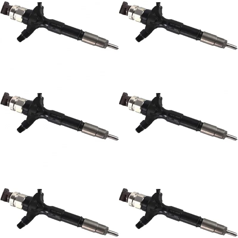 6 PCS Fuel Injector 23670-30370 23670 30370 Compatible with Toyota Hilux 1KD-FTV 2KD-FTV