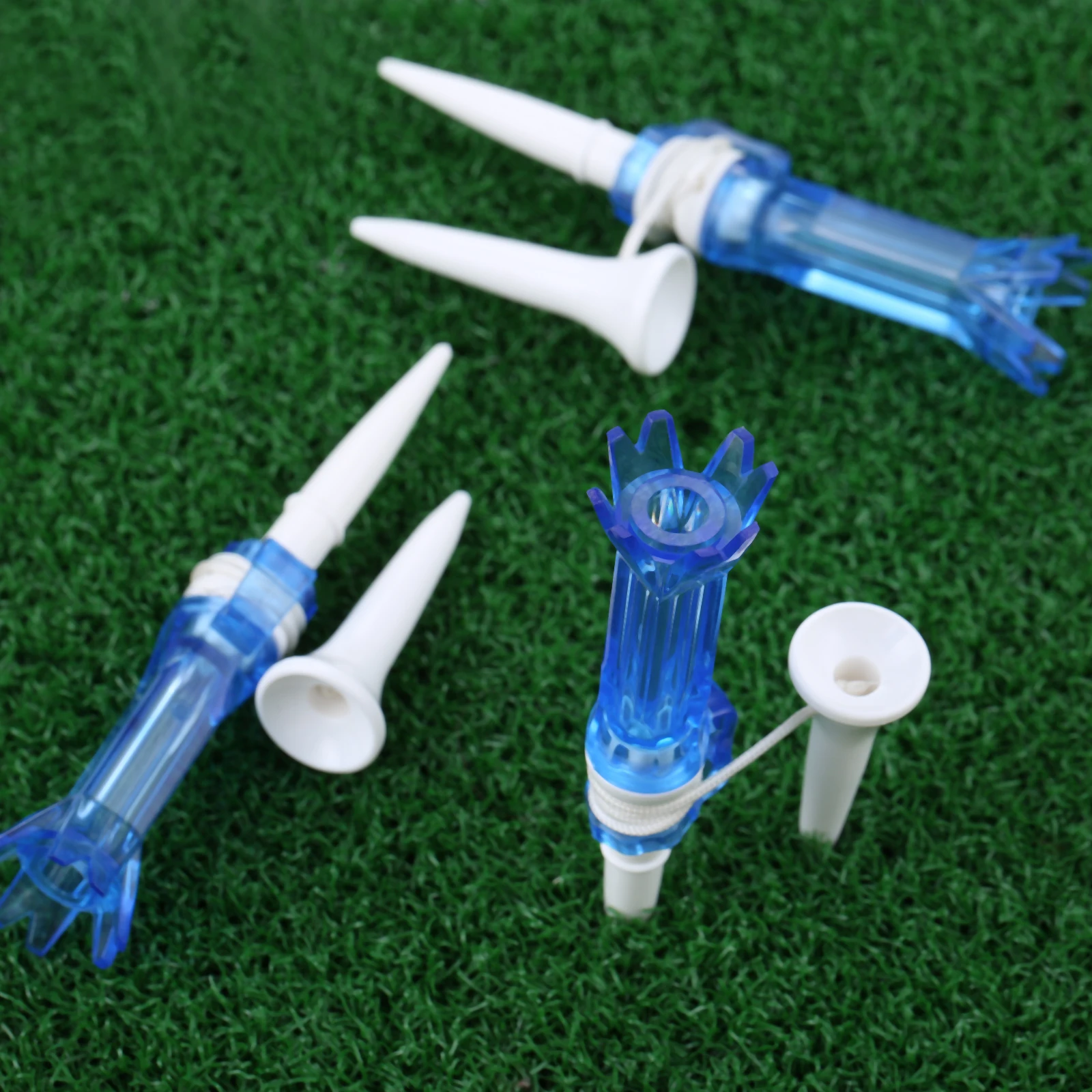 3pcs Blue Outdoor Sports Golf Magnet Tees Step Down Golf Tee Golf Ball Tee Holder for Golf Training Practice