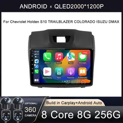 Android 14 Samochodowy odtwarzacz Carplay dla Chevrolet Holden S10 TRAILBLAZER COLORADO ISUZU DMAX GPS Radio Audio Multimedia Stereo BT Navi