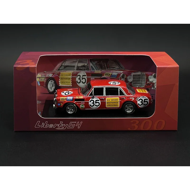 Liberty64 1:64 300 SEL Redpig 6.3L V8 Diecast koleksi Model mobil miniatur mobil mainan