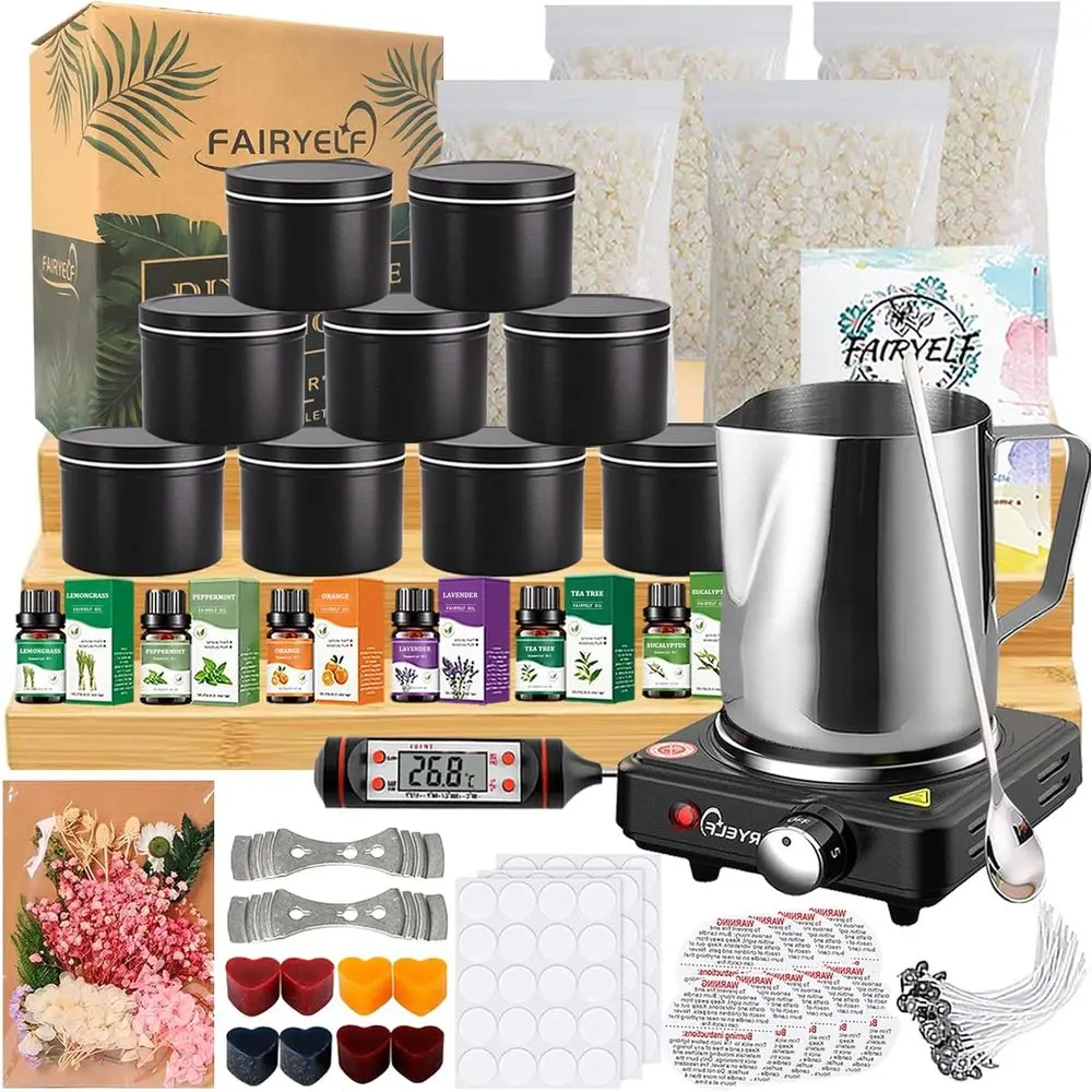 

DIY Soy Wax Candle Making Kit for Adults, Complete Supplies for Scented Candles, Ideal Home Decor