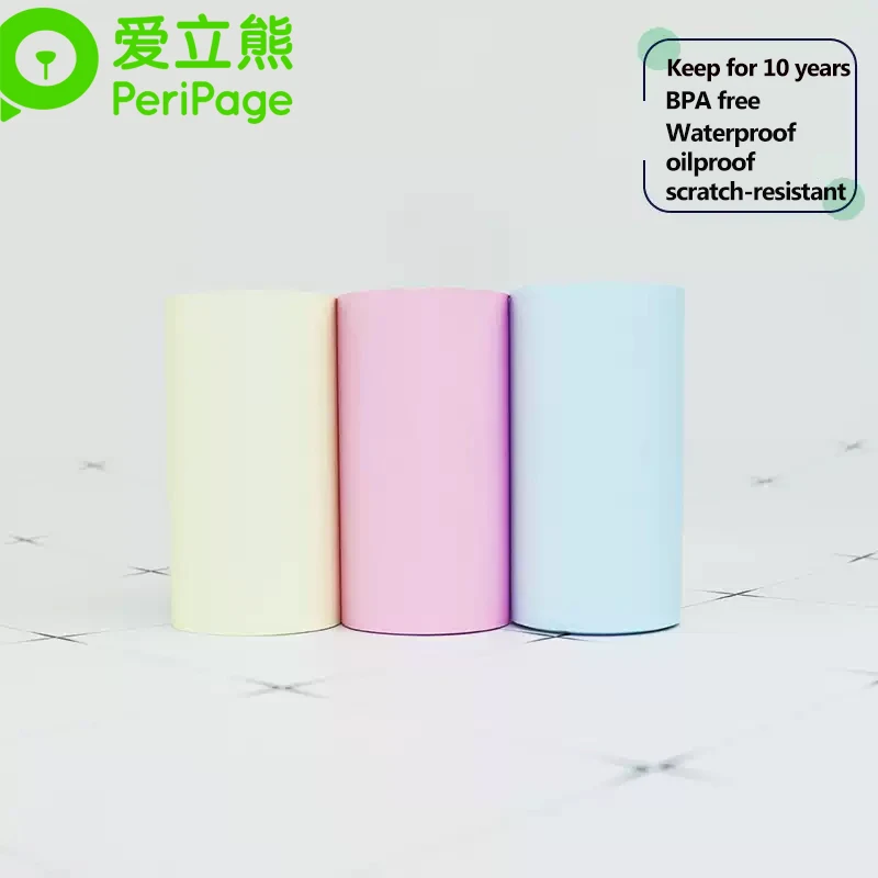 Peripage 56x30 مللي متر أبيض اللون ورق حراري A6 ورق الطباعة C6 ملصقات A9 اوراق الملاحظات A8/A2/H2/P21/P22 التسمية الحرارية