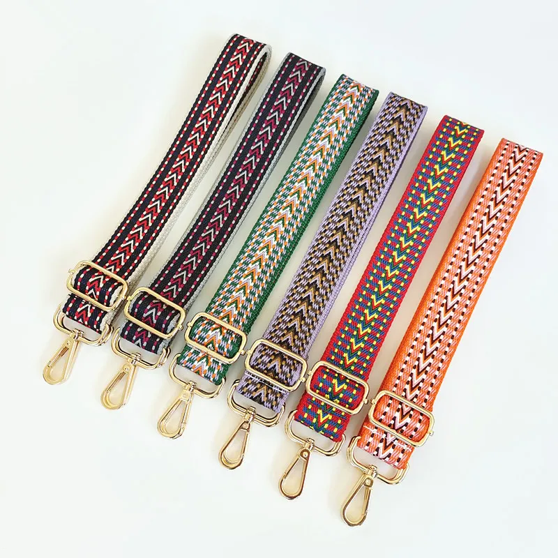 New Accessories Single Shoulder Oblique Span Shoulder Strap Adjustable Wide Shoulder Strap Colored Canvas Contrasting Strap