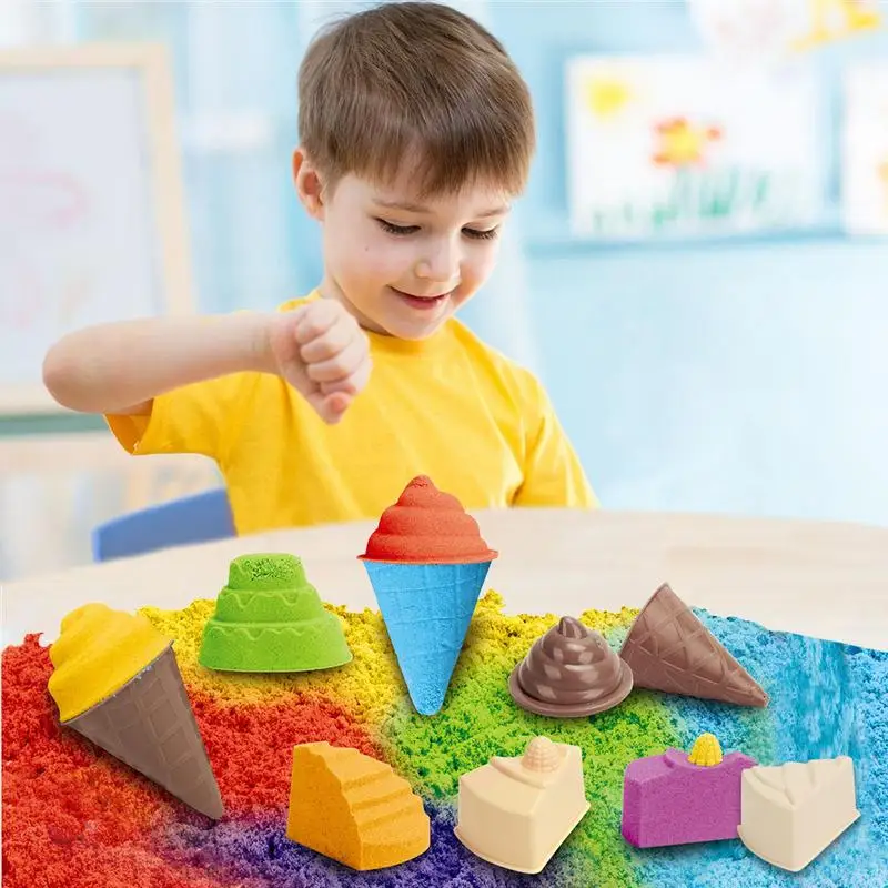 Play Sand For Sensory Table Sensory Toys Moldable Sand Fake Sand Play Set Zabawki edukacyjne dla dzieci Piasek sensoryczny z narzędziami i narzędziami