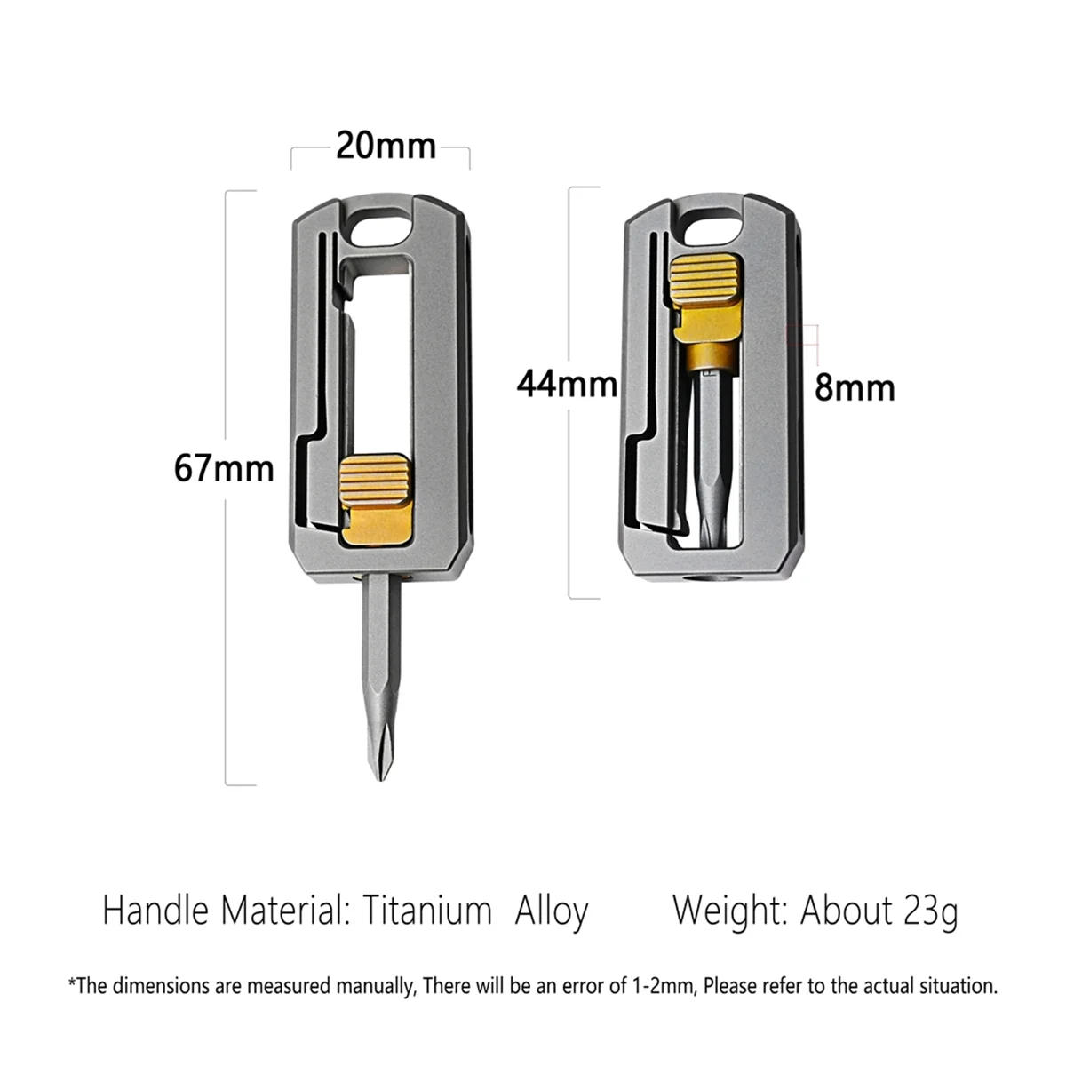 B44CTitanium Alloy Screwdriver Magnetic Small Maintenance Combination Multifunctional Portable Outdoor EDC Tools