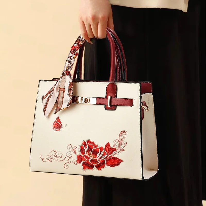 

Вышитая женская сумка, повседневная, простая, на день рождения, подарок, сумка для свекрови, на свадьбу, банкет, из мягкой искусственной кожи