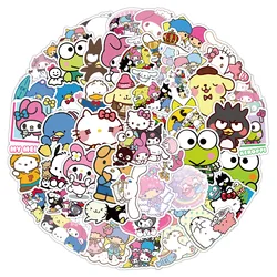 10/30/50Pcs Kawaii Hello Kitty Sanrio Cartoon Stickers Decals for Diary Luggage Scrapbook Stationery Car Decoration Sticker Gift