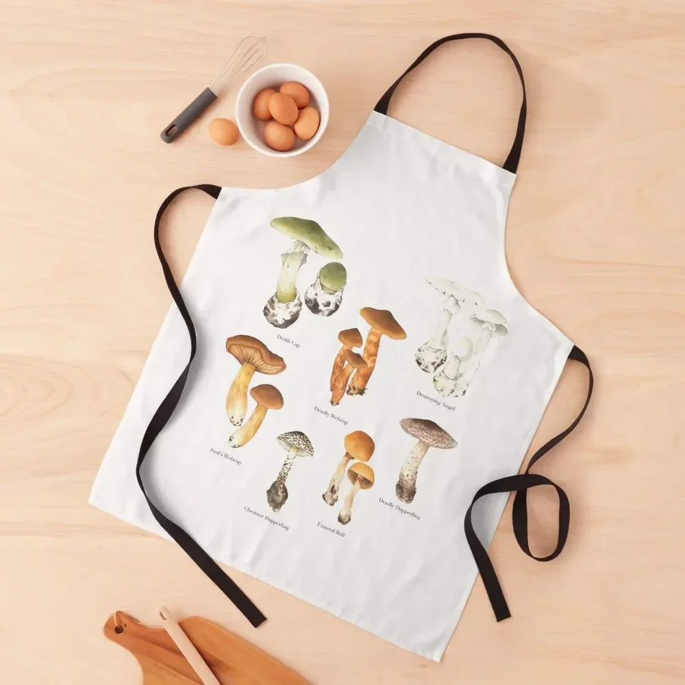 

Deadly mushrooms Apron Kitchen And Home Items Cute Kitchen Chef jacket men christmas decoration Apron