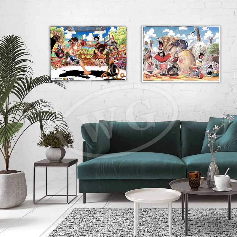 One Piece New Canvas Painting Anime Figure Monkey D rufy Roronoa Zoro HD Print Picture for Bedroom Christmas Decor Gifts