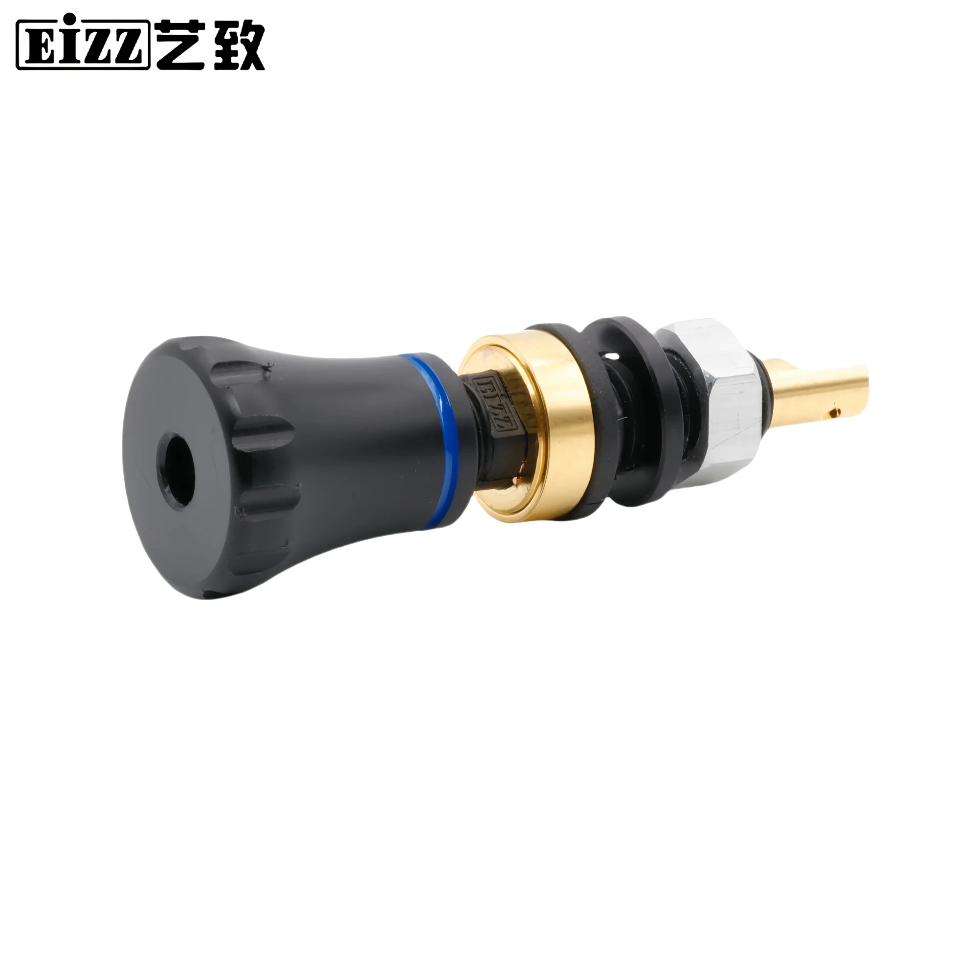 4pcs EIZZ 24K Gold Plated Copper Speaker Female AMP Binding Post Terminal Banana Plug Jack Connector Screw Lock Hifi Audio DIY