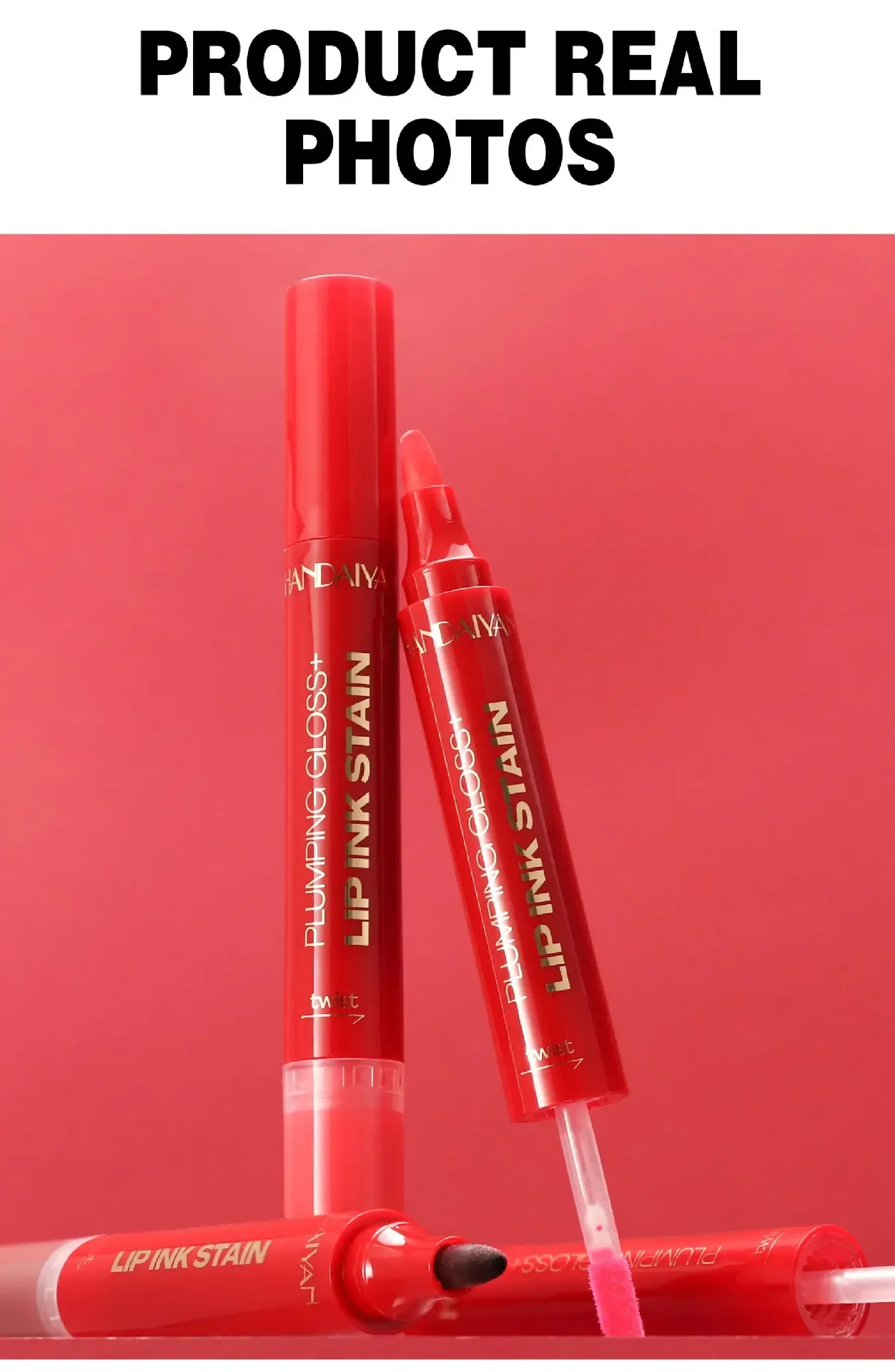 Matita labbra liquida a doppia estremità 2 in 1 e olio idratante 6 colori Facile da colorare Facile da usare Trucco labbra a lunga durata CO:03