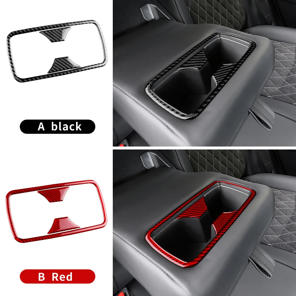 

For Toyota RAV4 XA50 2019 2020 2021 2022 2023 2024 2025 Real Soft Carbon Fiber Sticker LHD RHD Car Front Rear Drain Cup Holder