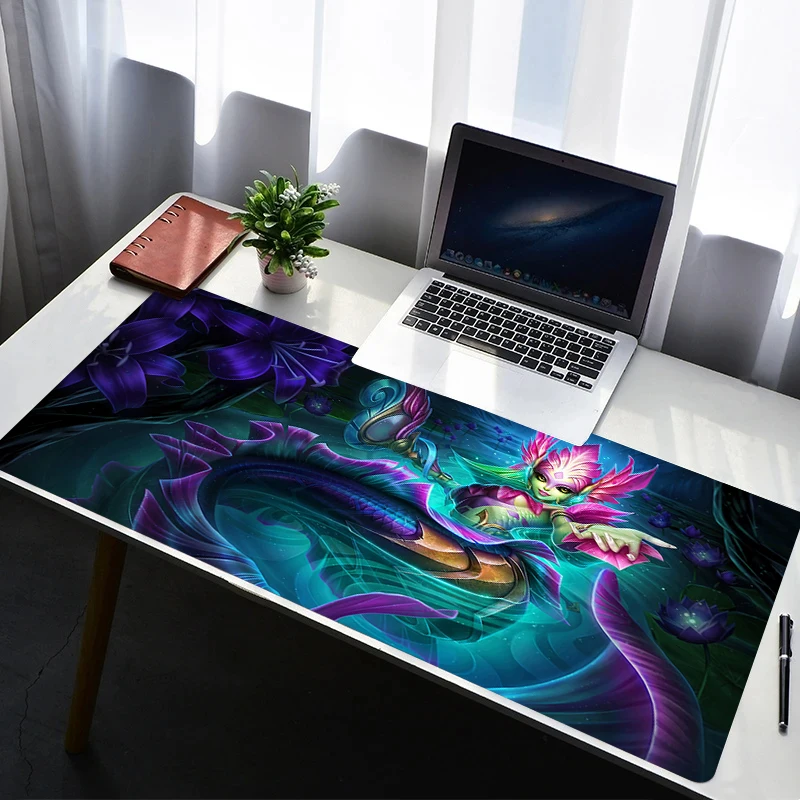 Mouse Pad Laptop Non Slip Extended Desktop Mouse Mat PC Rubber Keyboard Pad L-league of Legends Nami Gaming Accessories Mousepad