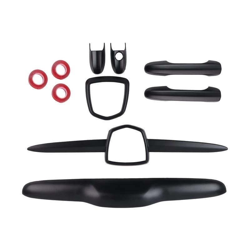 Matte Black Exterior Cover Kit For Fiat Abarth 500 595 695-A97E