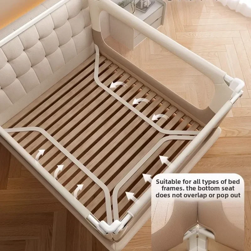 高さ調節可能なベビーベッド保護、幼児用コンバーチブルバンパー、安全レール、ベッドガード、ガードレール、新生児用ユニバーサルフィットベビーベッド