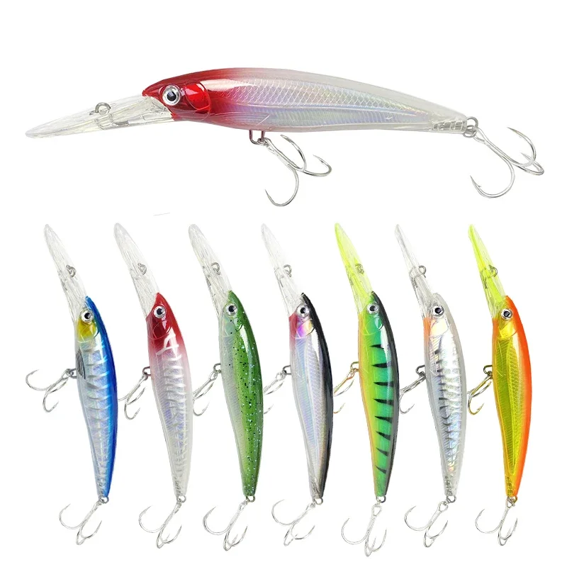 

1Pcs Minnow Trolling Lure 160mm 72.9g Big Heavy Fishing Bait Deep Diving Seabass Trout Lure Isca Pesca Minnow Hard Bait 9130