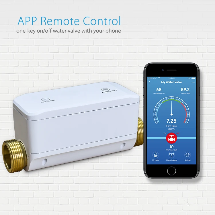 Imagem -03 - Medidor de Água Ultra-sônico Inteligente Monitor de Fluxo de Água sem Fio Wi-fi Ble Água Shutoff Impermeável Tuya Smartlife 4