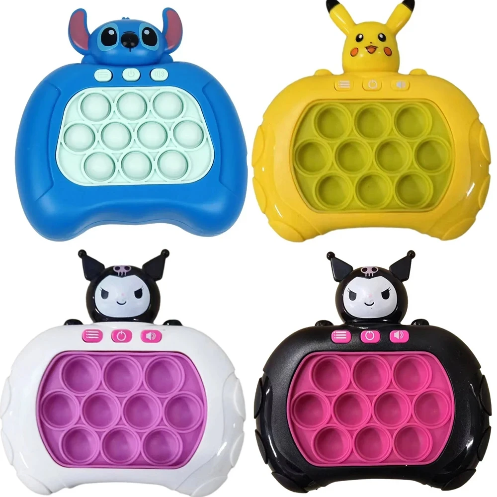 Brinquedo de fidget pop-up com caixa para adultos e crianças, jogo de pressão rápida, pop-up, bolha, eletrônico, luz, antistress, presente, novo, 2024