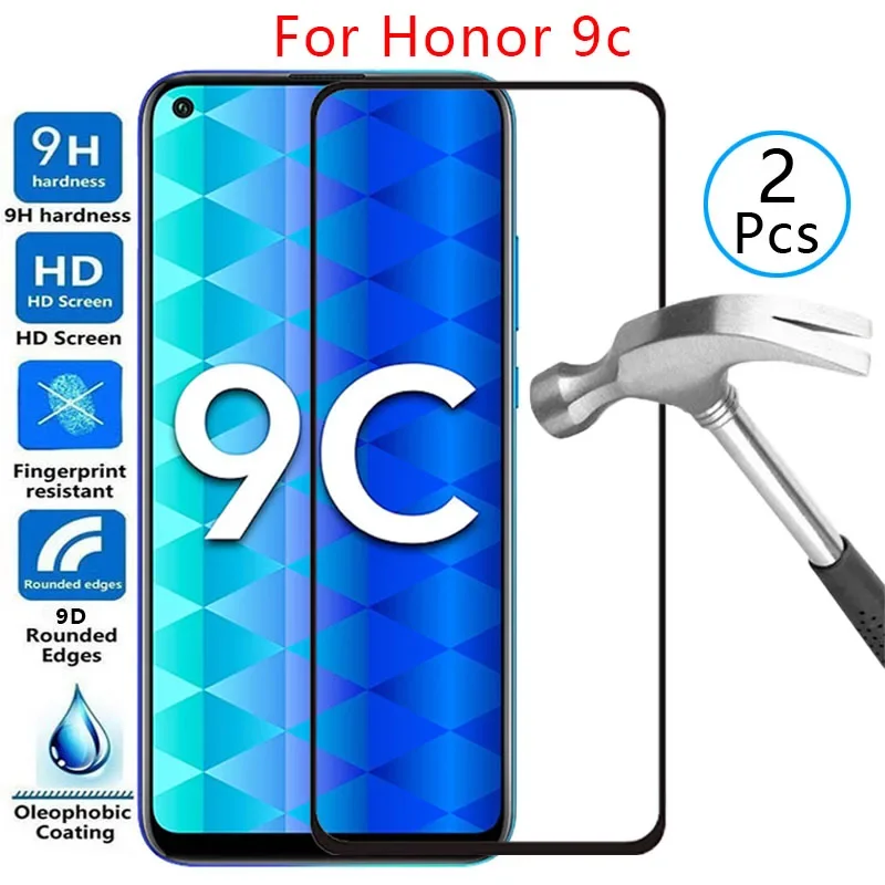 Защитный экран 9d, чехол из закаленного стекла для huawei honor 9c, чехол для honor 9c, honor onor 9 c, c9 6,39, защитный чехол для телефона