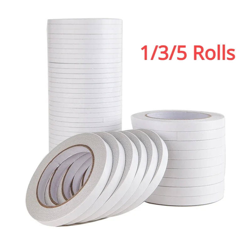 Office Tape Double Sided Strong White Glue Sticker Ultra Thin School Supplies Transparent Heavy Duty Nanos Waterproof Adhesives
