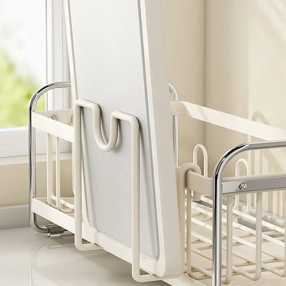 High Quality Portable Storage Rack Multifunctional Convenient Drain Dish Rack Holder Cutting Board Organizer Kitchen Supplies