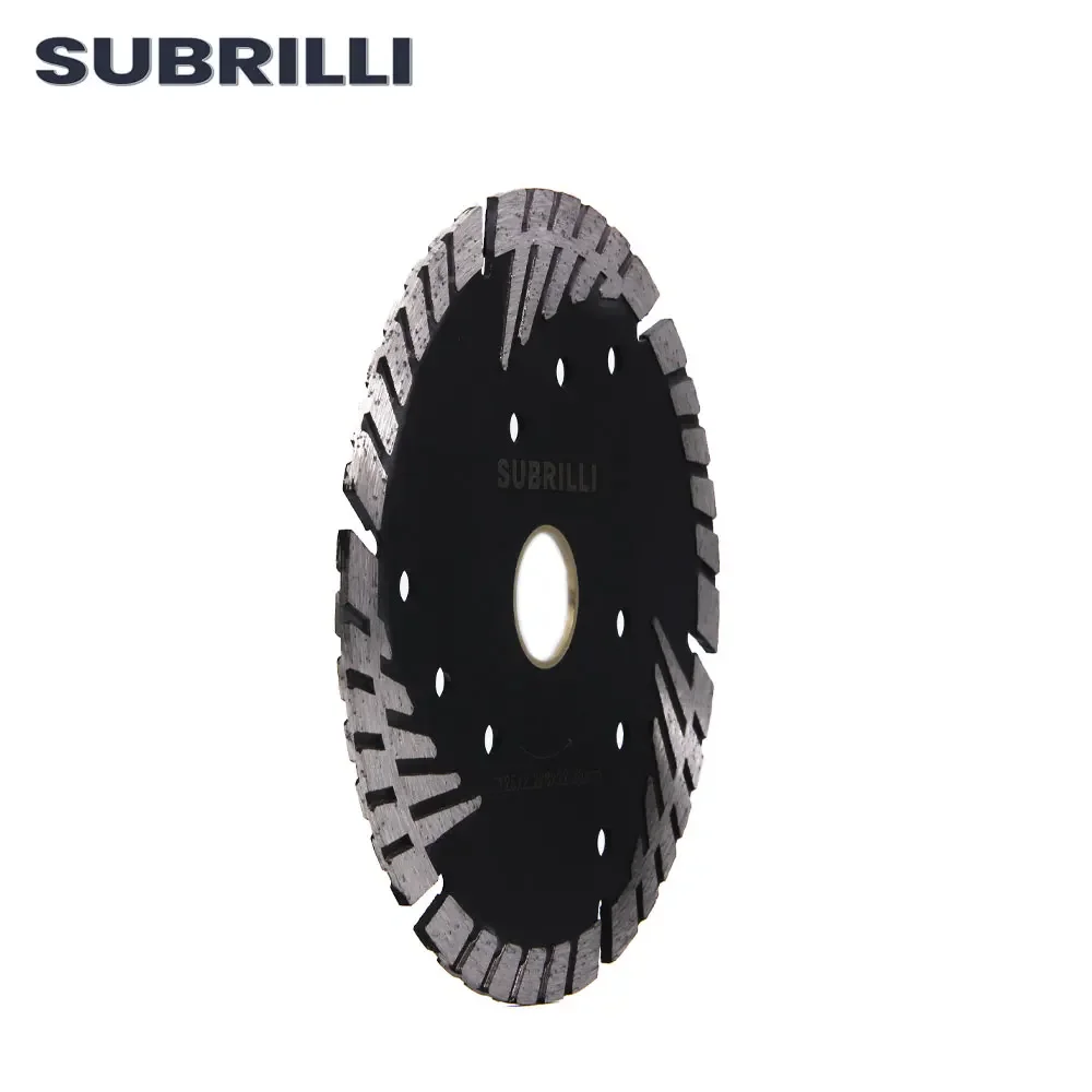 SUBRILLI 105/115/125/150/180/200/230/250/300/350mm Diamond Saw Blade Concrete Marble Granite Cutting Disc with Protection Teeth