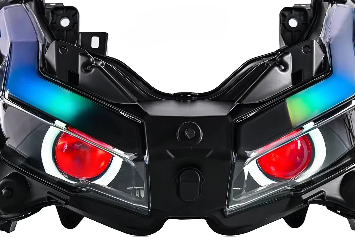 Motorcycle RGB Devil Eye Headlight For Honda Adv150 Adv160 Motorcycle Head Lamp Body Parts Lighting System Accessories