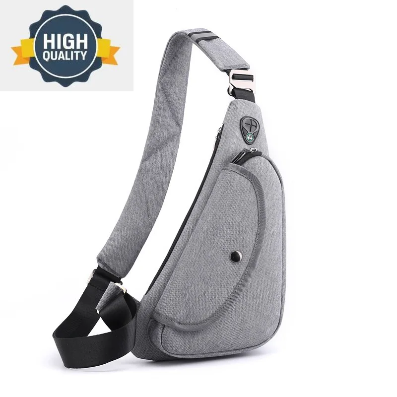 

Bag Men Chest Fashion Simple Solid All-Match Shoulder For Male 2023 New Casual Sport Messenger s