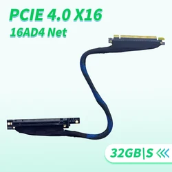 PCIe 4.0 X16 Graphics Card Extension Cable Riser PCI Express 16x GPU AI Adapter Cable 1U 2U Server External Left Right Angled