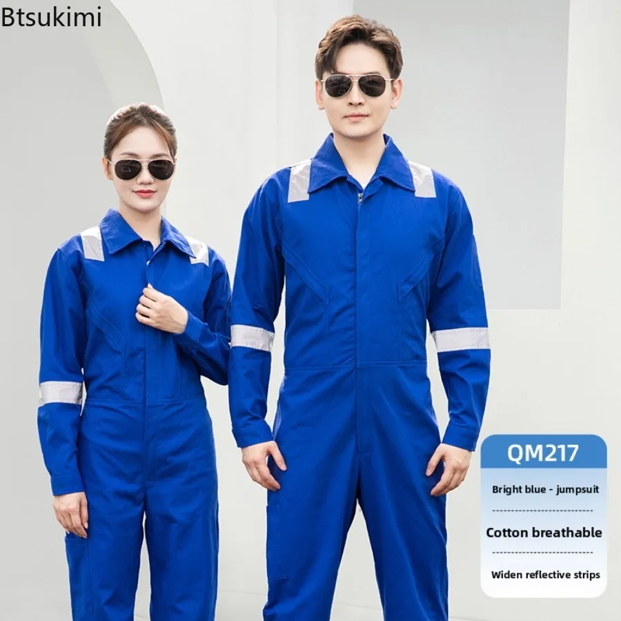 Nieuwe heren heavy-duty overalls reflecterende slijtvaste en vlekbestendige werkoveralls scheepswerfveiligheid beschermende werkuniformen