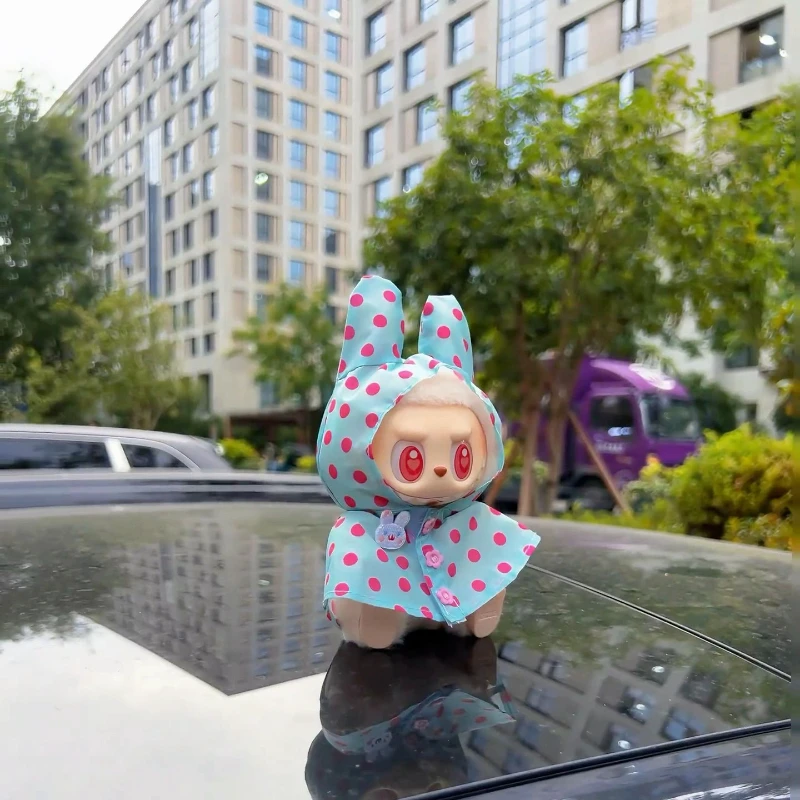 

Кукольная одежда для Labubu 17 см, наряд монстров, аксессуары, одежда, детский подарок «сделай сам», милый плащ ярких цветов, разноцветные точки