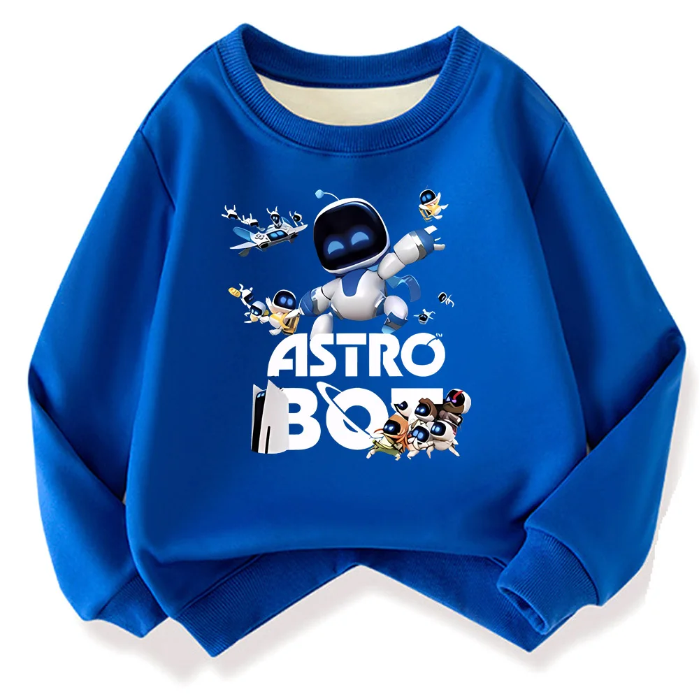 Astro Bot Hoodie Kids Comic Clothes for Teens Girl Pullover Long Sleeve Coats Boys Soft Fabric Outerwear Children Clothing