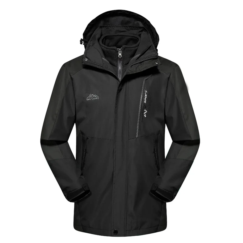 Veste multi-poches pour homme, coupe-vent, chapeau détachable, imperméable et chaud, vêtement d'extérieur, alpinisme, voyage, pour Couple