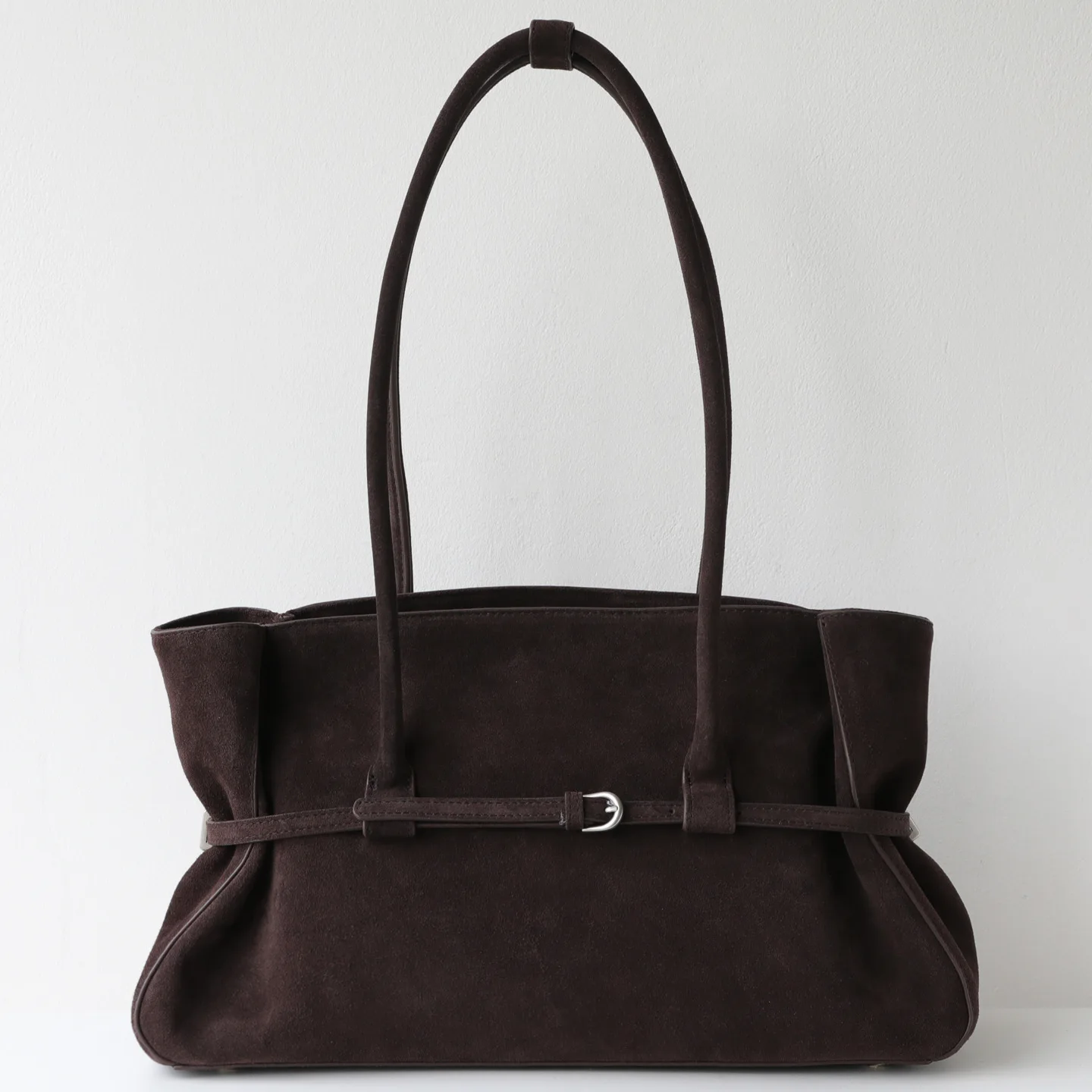 Vera-Bag 2026 Niche Design Simple Cowhide Handbag Commuter Versatile Pleated Leather Underarm Bag