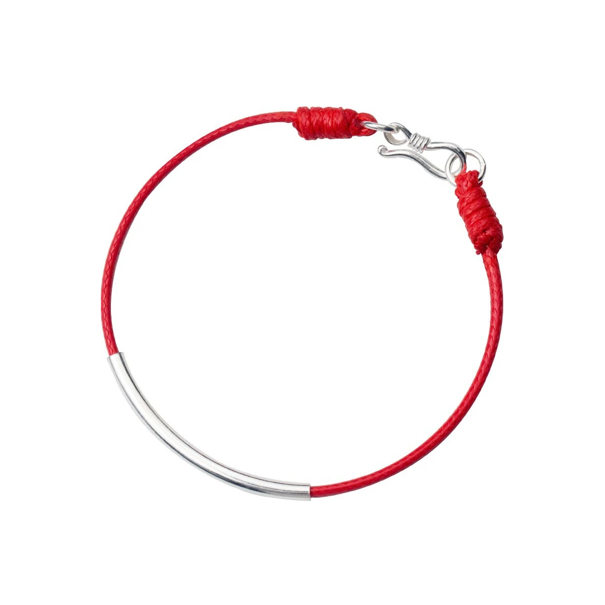 Modian Simple Silver Elbow Red Rope Couple Bracelet for Women 925 Sterling Silver Chain Bracelet Ethnic Style Fine Jewelry Gift