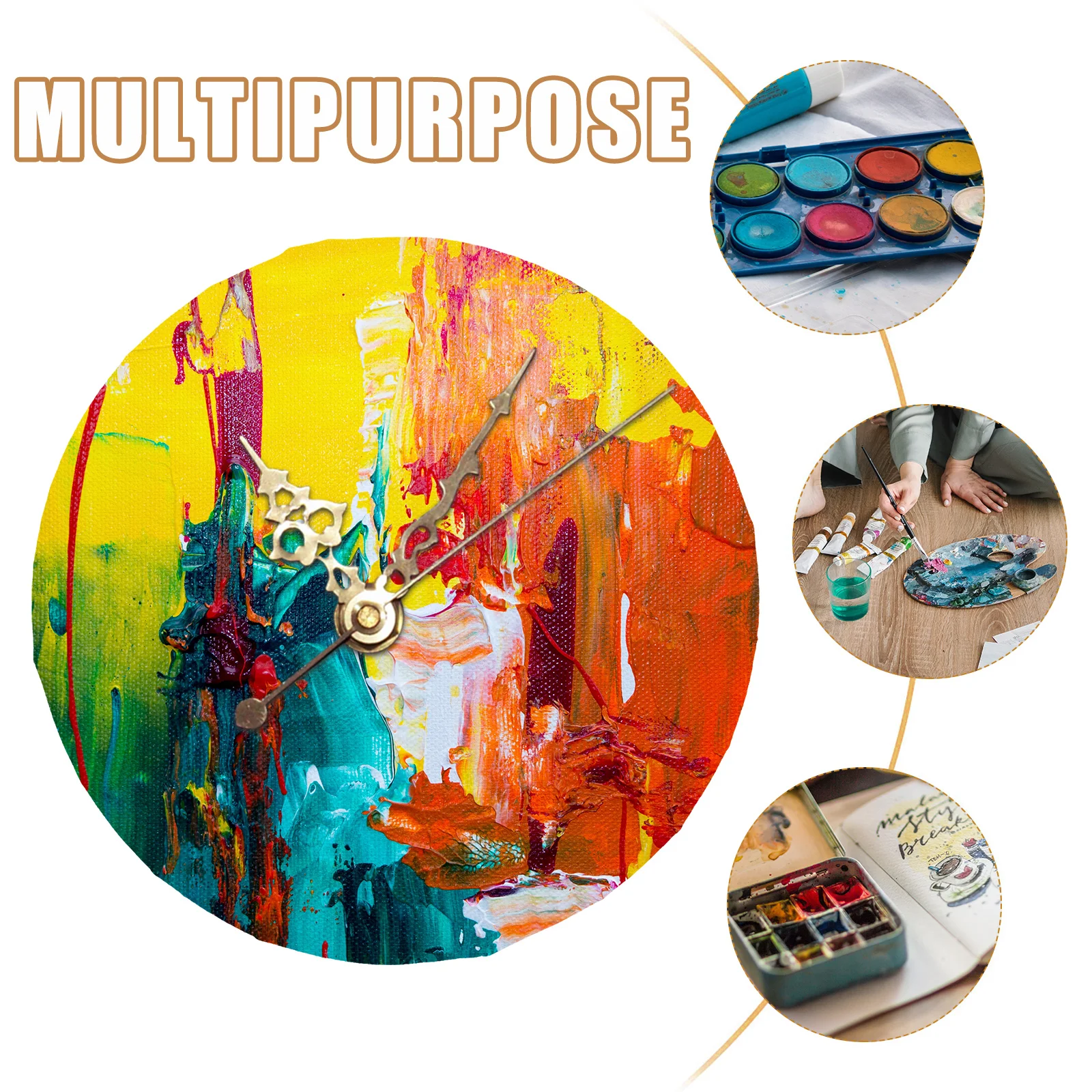 

Round Shape Canvas Board Blank Panel Durable for Oil Acrylic Painting DIY Art Painting Panel Canvas Board Drawing Supplies